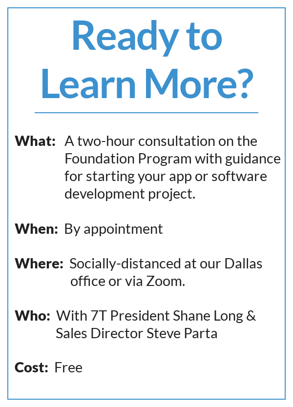 7T’s Foundation Program Will Get Your Development Project Off the Ground