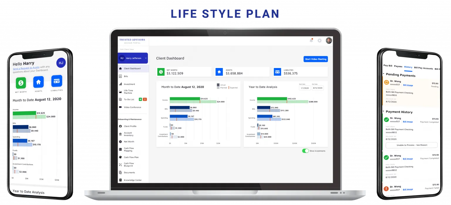 Life Style Plan Financial Planning and Wealth Management Software Platform by 7T Digital Transformation as a Service